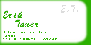 erik tauer business card